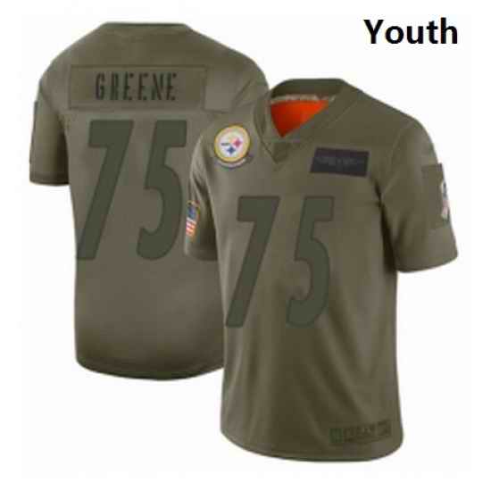 Youth Pittsburgh Steelers 75 Joe Greene Limited Camo 2019 Salute to Service Football Jersey